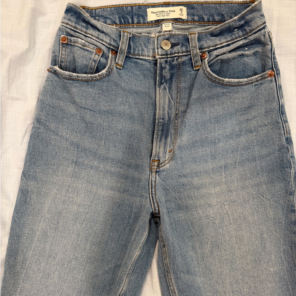 Abercrombie & Fitch Light Blue Denim Ultra High Rise Jeans